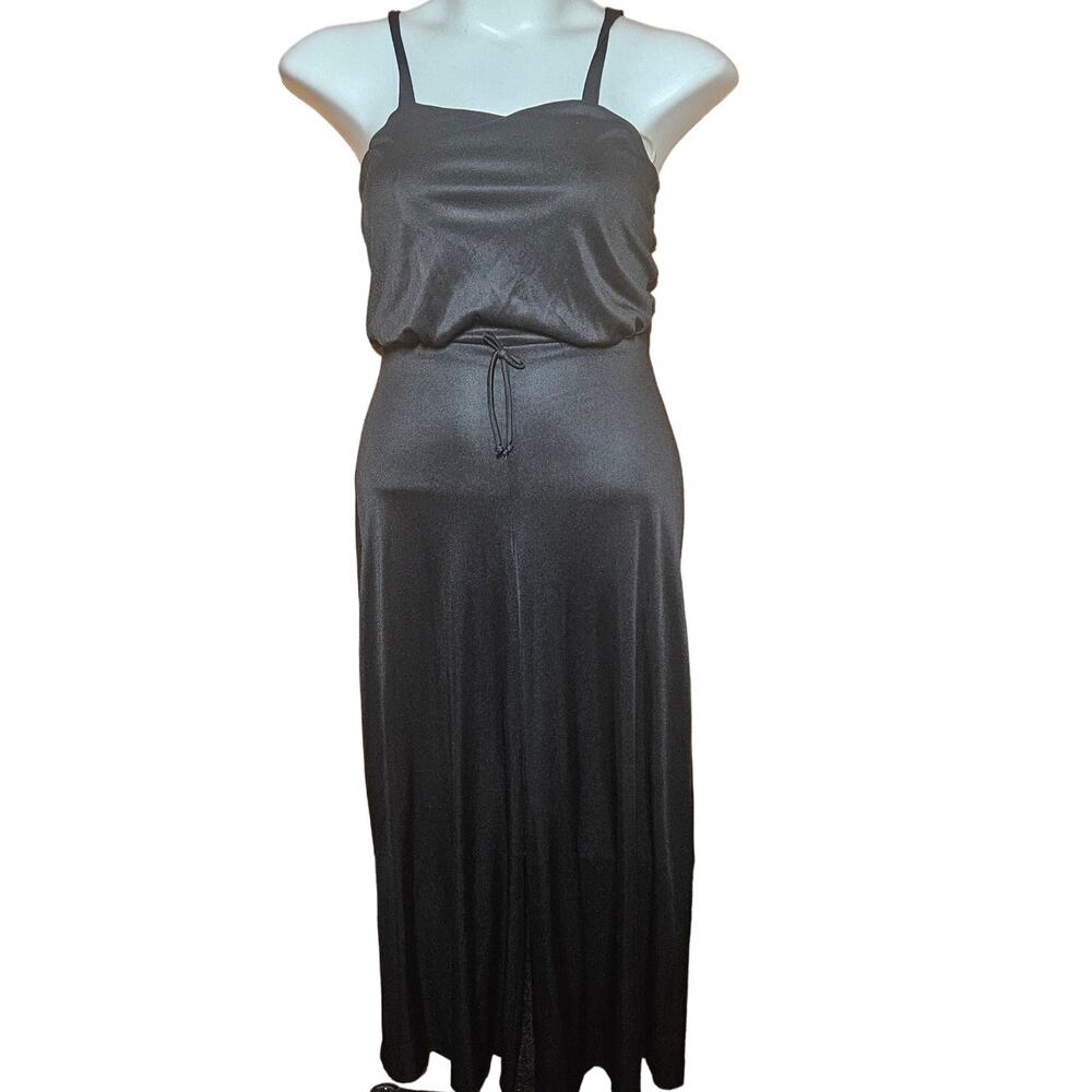 Vintage Black Sleeveless Jumpsuit Size 9